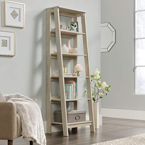 Sauder Trestle 5 Bookcase/Book Shelf, L: 23.54" x W: 16.61" x H: 71.14", Chalked Chestnut finish - color: Vintage Oak