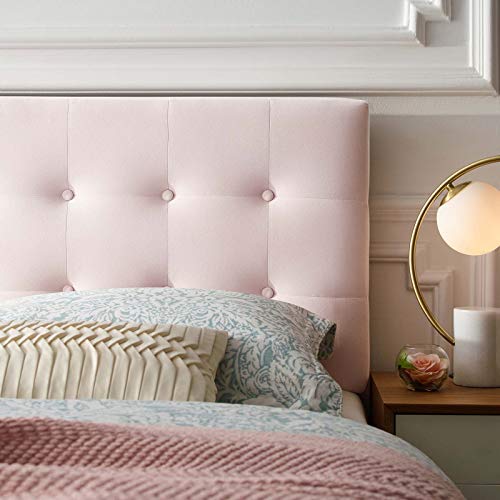 Modway Emily Queen Biscuit Tufted Performance Velvet Headboard, Pink - color: Pink, size: Queen
