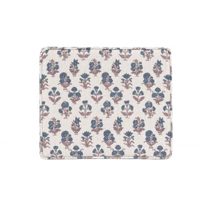 HomePop 22" Medium Rectangular Storage Ottoman - Blue Floral Pattern - color: Blue Floral Pattern