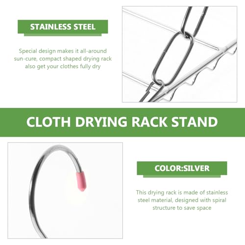 IMIKEYA Stainless Steel Compact Laundry Drying Rack Multi-Functional for Kitchen Clothing Shoes