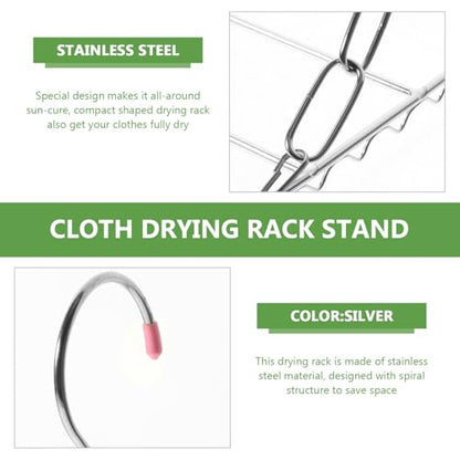 IMIKEYA Stainless Steel Compact Laundry Drying Rack Multi-Functional for Kitchen Clothing Shoes