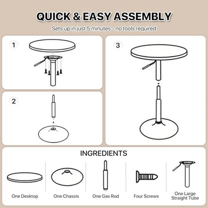 Magshion 23.5'' Round Bar Table, Adjustable Range 27.5"-36" Wood Pub Table with Black Leg and Base for Living Room Dining Room Bar Cocktail Table (Silver) - color: Silver, size: 23.5 in