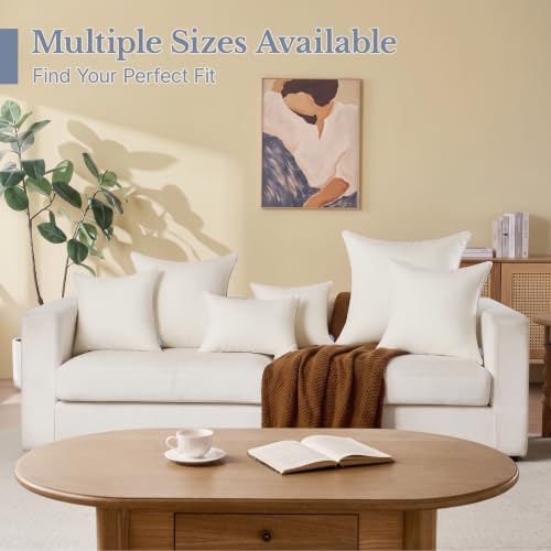 Leeden 12 x 20 Lumbar Pillow Inserts Set of 2 for Sofa Couch Support | Soft polyester fill with durable piping, perfect for sofa, bed and chair pillow covers with lasting comfort and support. - size: 12x20 Inch (Pack of 2)