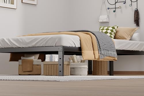 LUMUNANCE Metal Bed Frame Twin Size - 12 Inch Heavy-Duty Twin Platform Bed Frame No Box Spring Needed, Easy Assembly, Noise-Free, Sturdy Mattress Foundation, Underbed Storage Space - size: Twin, style: 12 Inch