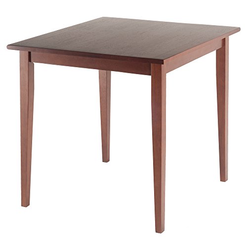 Winsome Groveland 3-Pc Dining Table with 2 Ladder Back Chairs, Walnut - color: Walnut