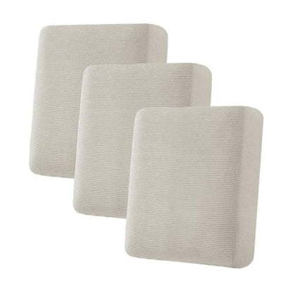 H.VERSAILTEX Super Stretch Individual Seat Cushion Covers - Sofa & Couch Cushion Slipcover Sets - Thick Jacquard Textured Twill Fabric (3 Piece, Island Fossi) - color: Island Fossi, size: 3 Cushion Sofa