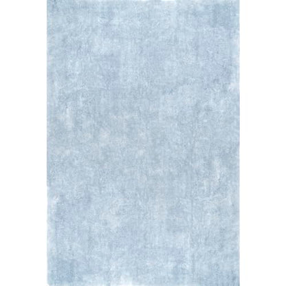 nuLOOM Loni Light Blue Solid Washable Area Rug, 2' x 3' - color: Light Blue, size: 2' x 3' (Rectangular)