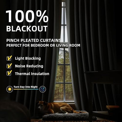 ChrisDowa Natural Blackout Curtains 45 Inches Long 2 Panels for Bedroom | Room Darkening,Light Blocking,Thermal Insulated,Faux Linen,Farmhouse,Grommet,Window Treatment,Drapes,Living Room,52x45 - color: Natural Linen, size: 52"W x 45"L (Pack of 2)