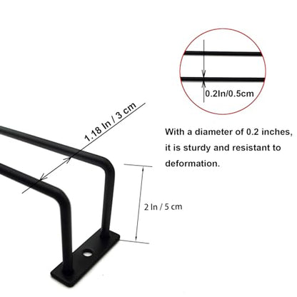 14-Inch Black Wine Glass Rack, Under Cabinet Wine Glass Holder Stainless Steel Stemware Rack - Hanging Stemware Holder for Cabinet Kitchen Bar, Set of 4 - color: Black, size: 14 Inch 4 Pack