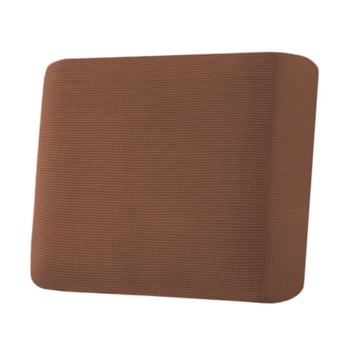 H.VERSAILTEX Super Stretch Individual Seat Cushion Covers Sofa Covers Couch Cushion Covers Slipcover Sets Thick Jacquard Textured Twill Fabric (1 Piece Chair Cushion Cover, Caramel) - color: Caramel, size: 1 Cushion Chair