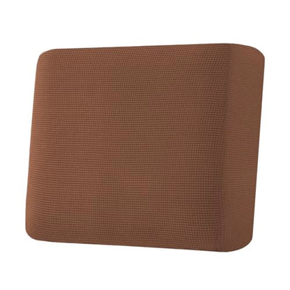 H.VERSAILTEX Super Stretch Individual Seat Cushion Covers Sofa Covers Couch Cushion Covers Slipcover Sets Thick Jacquard Textured Twill Fabric (1 Piece Chair Cushion Cover, Caramel) - color: Caramel, size: 1 Cushion Chair
