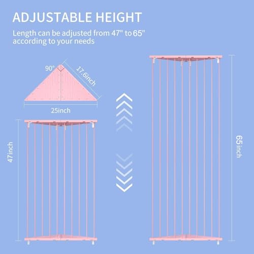 Stuffed Animal Storage Shelf Organizer(Patented) - Corner Stuffed Animal Holder Length Adjustable - Wall Plush Storage for Nursery Playroom Bedroom Kids Room (Pink, Extra Large) - color: Pink, size: X-Large