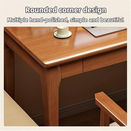 Solid Wood Narrow Desk with Drawers,Simple Bedroom Writing Desk,Sturdy Table,Suitable for Office, Bedroom,Study(White, 24" L / 60CM) - color: White, size: 24"L / 60CM