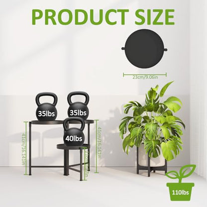3 Tier Tall Metal Plant Stand, Duty Tiered Flower Shelf for Patio Garden | Foldable storage, Rotatable 3-tier design, leakproof trays, Waterproof rustproof, 10-minute easy assembly - size: 3 Tier