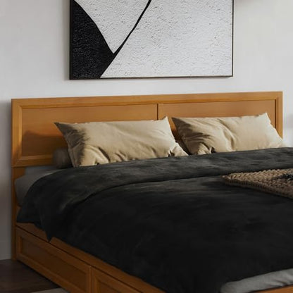 AFI, Sophia Adjustable Modern King Wood Headboard, Light Toffee - color: Light Toffee, size: King (U.S. Standard)