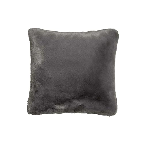 UnHide Squish Pillow, Extra Soft Faux Fur Square Shaped Throw Pillow | 100% Polyester Fill, Machine Washable, Perfect for Living Room, Bedroom, or Guest Room, 20” x 20”, Charcoal Charlie - color: Charcoal Charlie, size: 20" x 20"
