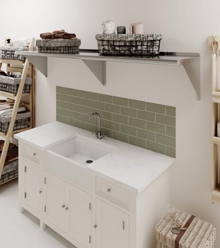 AmGood 16 in. x 72 in. Stainless Steel Wall Shelf | NSF | Metal Shelving | Garage, Laundry, Storage, Utility Room | Restaurant, Commercial Kitchen - size: 16 in. x 72 in.