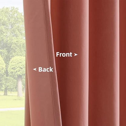 Joydeco Pink Velvet Curtains 63 inch Length 2 Panels, Luxury Blackout Rod Pocket Thermal Insulated Window Curtains, Super Soft Room Darkening Drapes for Living Dining Room Bedroom,W52 x L63 inches - color: Rod Pocket | Pink, size: 52"W x 63"L (Pack of 2)