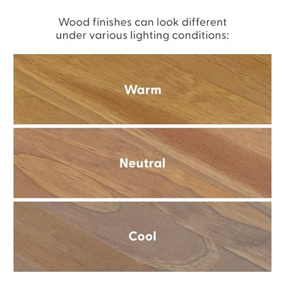 Plank+Beam Modern Console Table, 46 Inch, Pecan | Non-Toxic Finishes, Versatile Design, Modern Design, Easy Assembly, Modern Style, Quick Setup, Solid Wood - color: Pecan, size: 46 Inch