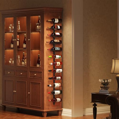 X-cosrack 12 Bottle Wall-Mounted Wine Rack, Detachable Storage Organizer Used as One or Four, DIY Wall Hanging Bottle Holder, for Dining Room, Bar, Wine Cellar - size: 1 Pack (12 Bottles)