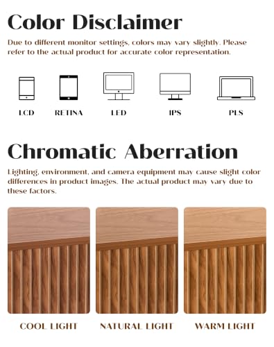 Rectangular Lift Top Coffee Table with Storage, 41.5" Mid Century Modern Living Room Center Table, Wood Fluted Coffee Table for Home Office, Walnut - color: Walnut-rectangle