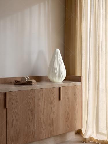 Modern Ceramic Table Lamp for Nightstand, Living Room, and Bedroom, Matte White, Warm Ambient Artistic Lighting, 1.8m Corded, 8 Watts, No Installation