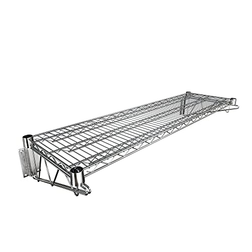14" x 48" Chrome Wire Wall Mount Shelf - color: Chrome, size: 14" x 48"