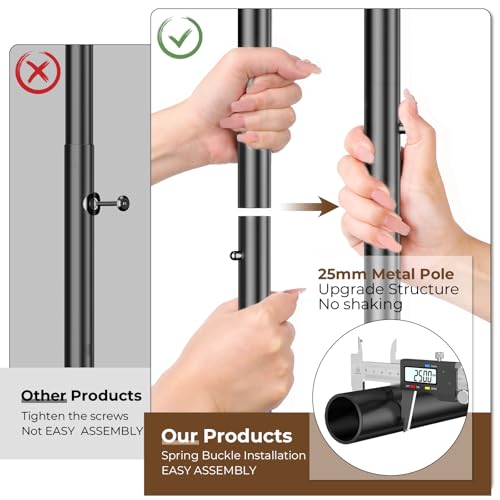 HYSEYY Heavy Duty Clothes Rack, Rolling Clothing Rack With Shelves Load 620 LBS, Double Rod Clothing Racks for Hanging Clothes, Portable& Adjustable Clothes Rack with Wheels,Black - color: Black