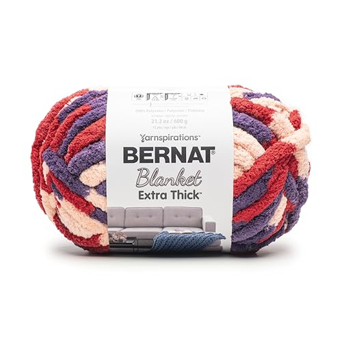 Bernat Blanket Extra Thick Potpourri Yarn - 1 Pack of 21.12oz/598.74g - 100% Polyester - #7 Jumbo - 72 Yards - Chunky Yarn for Hand Knitting, Crocheting, Crafts & Amigurumi - color: Potpourri, size: 1 Pack, style: Extra Thick