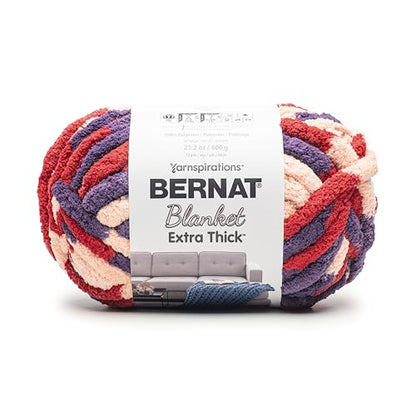 Bernat Blanket Extra Thick Potpourri Yarn - 1 Pack of 21.12oz/598.74g - 100% Polyester - #7 Jumbo - 72 Yards - Chunky Yarn for Hand Knitting, Crocheting, Crafts & Amigurumi - color: Potpourri, size: 1 Pack, style: Extra Thick