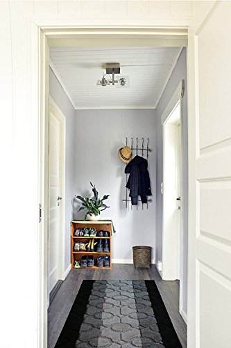 Hallway Runner Rug, 2'7" x 3' Washable Non-Slip Carpet Runner, Custom Size | Rubber Backed Runners for Hallways, Kitchen, Bathroom & Entryway, 2-35 Feet - color: Zigzag-grey, size: 2'7" x 3' (Runner)