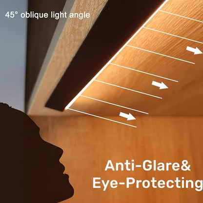 JARBIH Ultra-Thin Led Aluminum Channel, 45°Oblique Under Cabinet Beam Light | 5Pack 1M/3.3ft LED Profile System, Invisible H7mm Surface Mounted Wardrobe Layer Shelf Panel Hard Bar(Gray with Led Strip) - color: Gray with 5M LED Strip