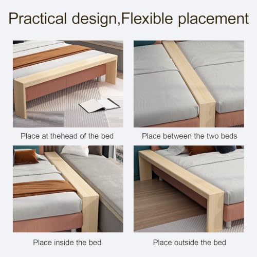 Small Wood Dining Bench, Solid Wood Entryway Bench, Farmhouse Style Seat, Armless Design, Fits Entryways, Dining Rooms and Space At The Foot of The Bed - size: 120x20cm/47.2x7.9in