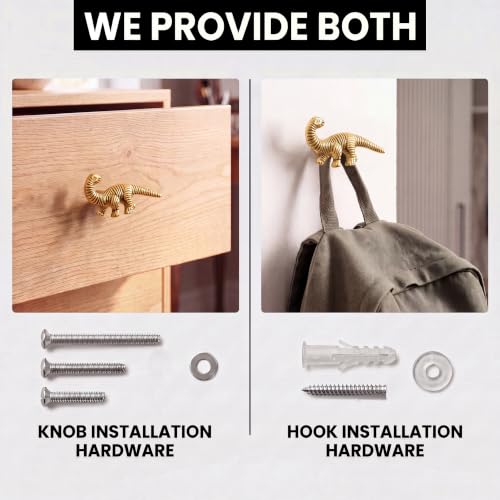 Indian Shelf Set of 3 Dinosaur Wall Hooks for Kids Nursery and Towels - style: Diplodocus