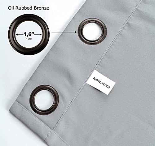 Room Darkening Grommet Thermal Insulated Blackout Window Curtains Panels for Gilrs Room Window 1 Pair 52x63 Inch Silver, Bonus 2 Tie Backs Included - color: Silver, size: 52"W x 63"L (Pack of 2)