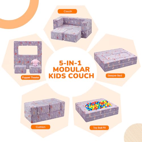 MeMoreCool Glow in Dark Butterfly Kids Couch, Fold Out Sofa, Lavender | Glow in dark butterfly kids couch - color: Lavender Butterfly