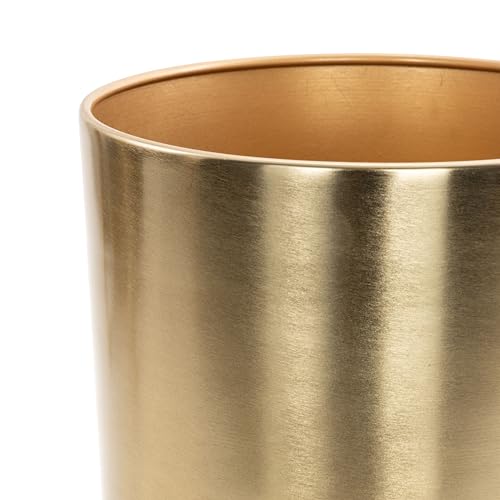 CosmoLiving by Cosmopolitan Metal Dome Planters, Set of 2, 19", 22"H, Gold | Large planter pots with removable plant stand indoor outdoor use, not watertight