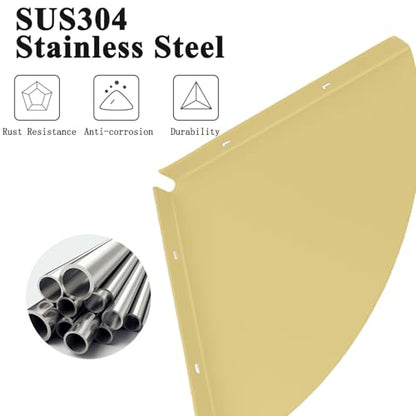 Corner Shelf 304 Stainless Steel Bathroom Shower Shelf Waterproof Wall Mounted Heavy Duty Shower Corner Shelves for Bathroom and Bedroom(Gold, 1 PC) - size: 1PC