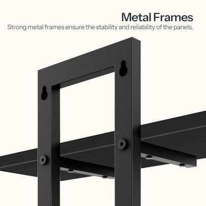 HOOBRO Floating Shelves, 15 Inch Wall Shelf Set of 3, Wall Mounted Storage Shelves 2-Tier, Hanging Bathroom Shelves, for Living Room, Bedroom, Bathroom, Kitchen, Black BK32BJP301 - color: Black