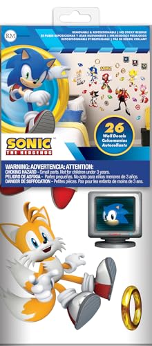 RoomMates Sonic The Hedgehog Characters Wall Decals, RMK5584SCS