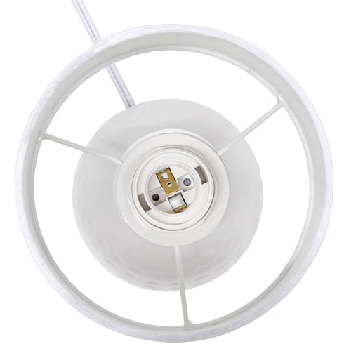 Simple Designs LT1161-OFF 12.5" Chic Glow Petite Dimpled Ceramic Table Lamp, for Bedroom, Office, Living Room, Stylish Spaces, Off White - color: Off-White