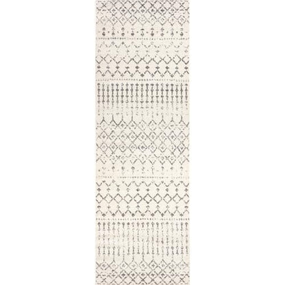 nuLOOM Blythe Grey Trellis Power Loomed Runner Rug, 2' x 8' - color: Blythe Grey, size: 2'8" x 8' (Rectangular)