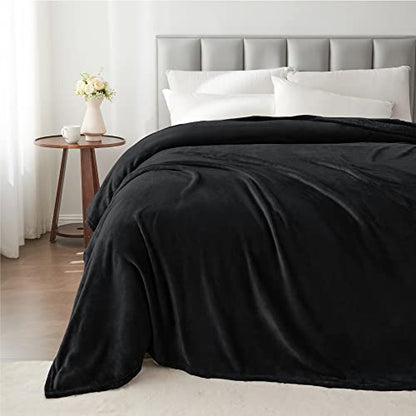 BEDELITE King Size Blanket for Bed, Luxury Plush Cozy Fuzzy Fleece Blanket 108x90 inches, Super Soft Warm Big Lightweight Throw Blanket All Seasons Suitable, Black (Pack of 2) - color: Black, size: King(108"x90") (Pack of 2)