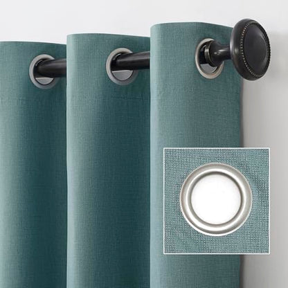 Sun Zero Columbia 2-Pack Thermal Energy Saving 100% Blackout Grommet Curtain Panel Pair, 50" x 108", Misty Blue - color: Mineral Blue, size: 50"W x 108"L (Pack of 2)