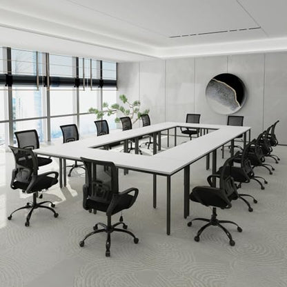 Bonzy Home Ergonomic Conference Room Chairs Set of 8, Rolling Office Chairs with Wheels, Mesh Computer Desk Chair with 360°Swivel, Height Adjustable, 8 PCS - size: 8 Pack