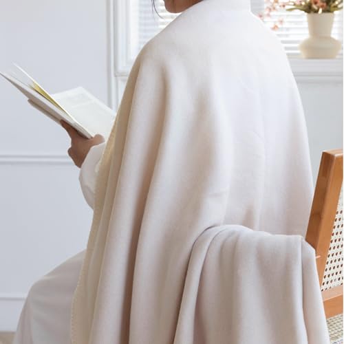 CAI TENG Fleece Throw Blankets 6 Pack Bulk Lightweight Warm Soft 50 x 60 in Kids Blanket Picnic Cozy Fleece Fabric Microfiber Small Blanket for Bed Sofa Office Travel Beige - color: Beige