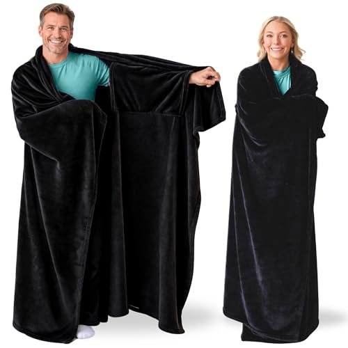 Wearable Blankets for Women & Men, Graduation Day Gift for Her, Cozy Gifts for Women, Wife Birthday Gifts Ideas - color: Sable Black