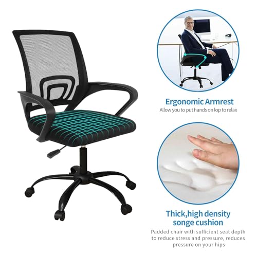 Bonzy Home Ergonomic Conference Room Chairs Set of 10, Rolling Office Chairs with Wheels, Mesh Computer Desk Chair with 360°Swivel, Height Adjustable, 10 Pack - size: 10 Pack