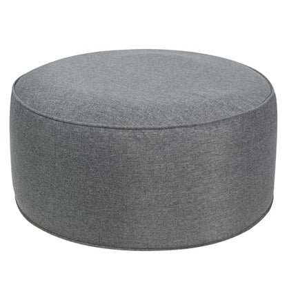 FUNHOME Inflatable Stool Ottoman Footrest with Handle D20 xH9-Dark Grey | Indoor Outdoor Footrest Seat, Water-Repellent, Footstool Pouf for Home Patio Garden and Camping Use - color: Dark Grey