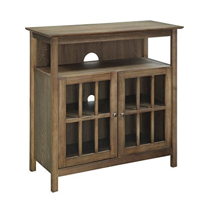 Convenience Concepts Big Sur Highboy TV Stand 36" - Entertainment Center with Storage Cabinets and Shelves, Modern TV Mount for Living Room, Office, Driftwood - color: Driftwood